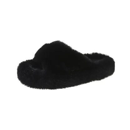 Women’s Thick-Sole Plush Slippers | Soft Indoor Winter Comfort
