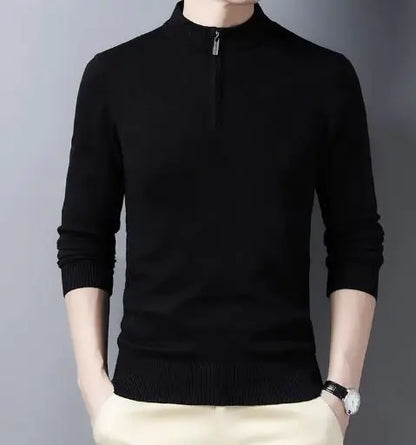 Men’s Half-Zip Knitted Sweater – Smart Casual Layer