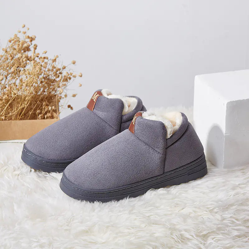 Unisex Furry Winter Slides | Warm Indoor Slippers