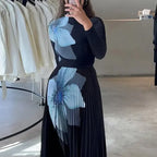 Women’s Elegant Pleated Dress with Fitted Waist – Lightweight & Sophisticated