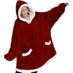 Lambs Wool Hoodie Blanket – Cozy Oversized Pullover for Winter