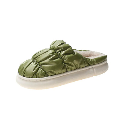 Warm Velvet Cotton Slippers for Women | Soft Padded Winter Style