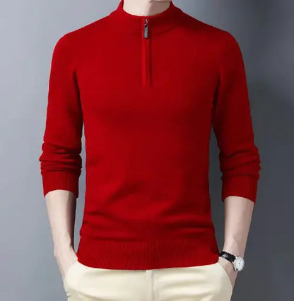 Men’s Half-Zip Knitted Sweater – Smart Casual Layer