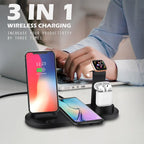3-in-1 Wireless Charger – Fast Charging Station for iPhone, Apple Watch & AirPods