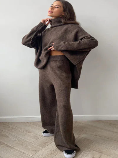 Knit Pants Set – Chic Two-Piece Knitted Outfit