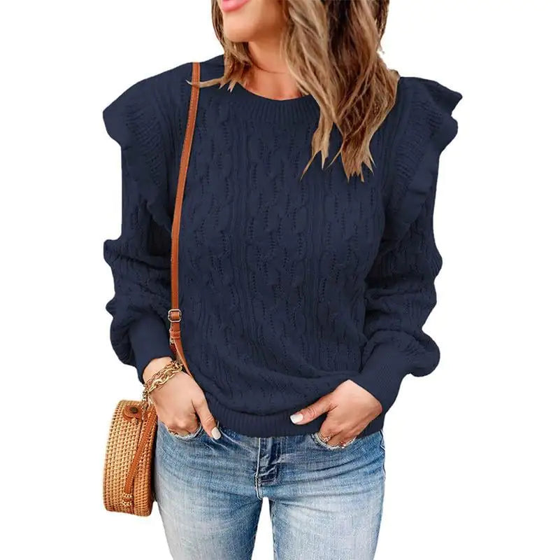 Thickened Solid Color Loose Women’s Sweater – Cozy & Stylish All-Season Wear