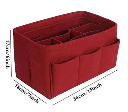 Large-Capacity Makeup Organizer | Elegant Felt Storage Bag