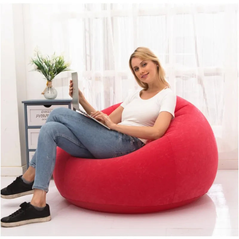 Red beanbag sofa for home comfort

