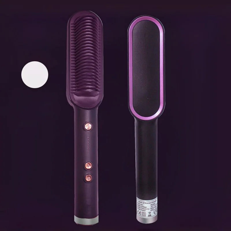 2-in-1 Hair Straightener & Curler – Dual Styling Tool with LED Display