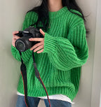 Korean Chic Oversized Thick Knit Sweater 30314
