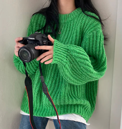 Korean Chic Oversized Thick Knit Sweater 30314