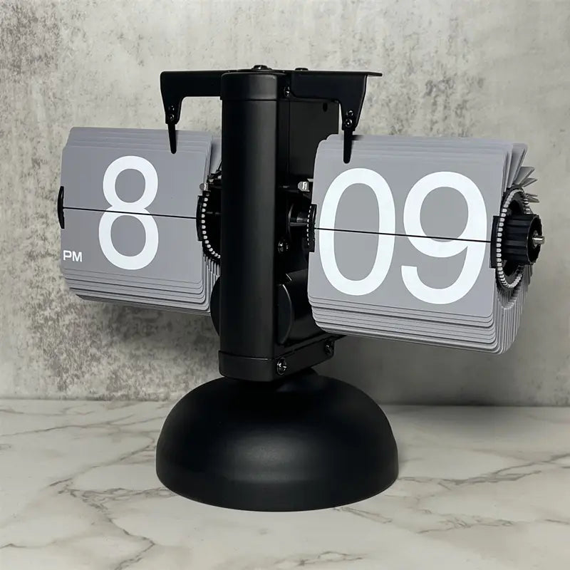 European Style Automatic Flip Clock – Retro Page-Flipping Timepiece for Home & Office