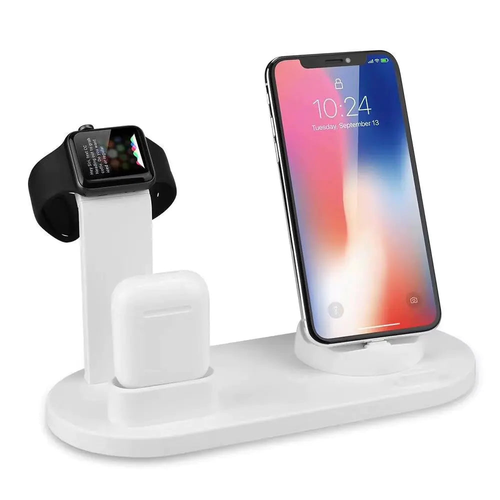 3-in-1 Wireless Charger – Fast Charging Station for iPhone, Apple Watch & AirPods