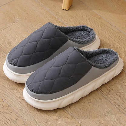 Men’s Down Cotton Indoor Slippers | Warm Anti-Skid Winter Comfort