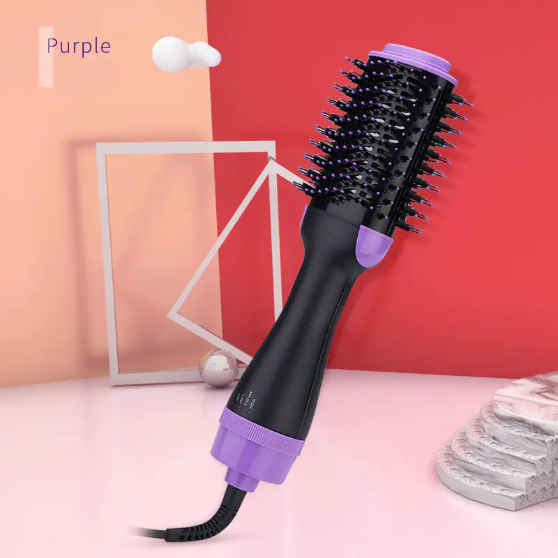Dual-Purpose Hot Air Comb – Curling Hair Dryer & Ionic Straightener with Infrared Technology