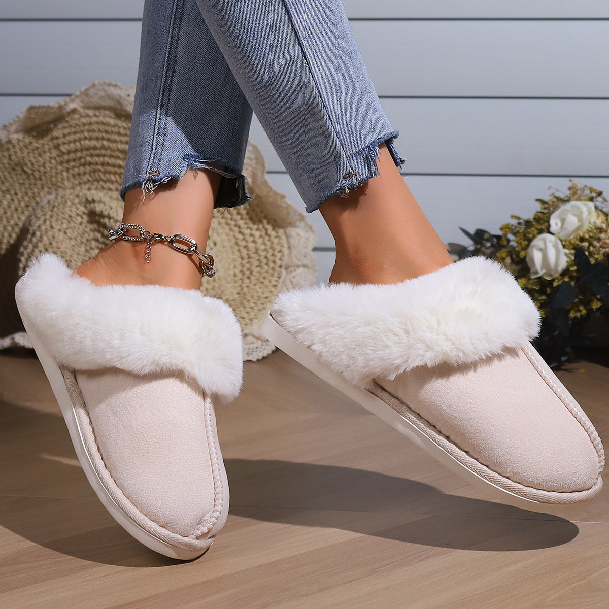 Thick Plush Indoor Slippers | Soft Winter Comfort Footwear