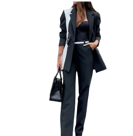 Gagliardi Commuter Two-Piece Outfit Set – Versatile Polyester Top & Bottom for Work or Casual Wear