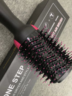 Dual-Purpose Hot Air Comb – Curling Hair Dryer & Ionic Straightener with Infrared Technology