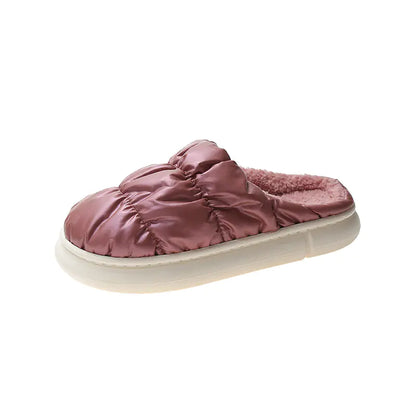 Warm Velvet Cotton Slippers for Women | Soft Padded Winter Style