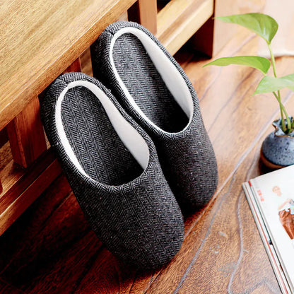Men’s Cotton-Linen Indoor Slippers | Soft Lightweight Home Comfort
