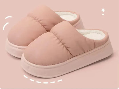 Women’s Waterproof Cotton Slippers | Soft Indoor Winter Use