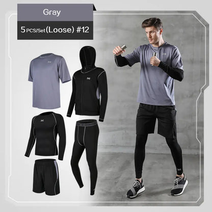 Men’s Quick-Dry Active Set | 5-Piece Everyday Sportswear Set
