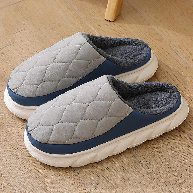 Men’s Down Cotton Indoor Slippers | Warm Anti-Skid Winter Comfort