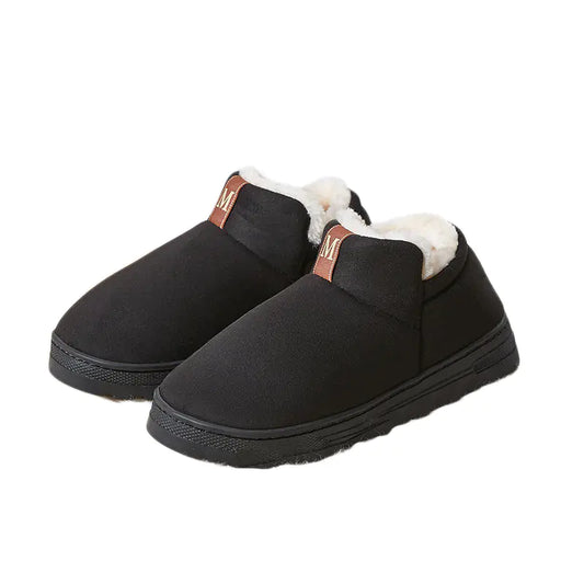 Unisex Furry Winter Slides | Warm Indoor Slippers