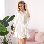 Women's Silk Satin Robe - Stylish Homewear and Loungewear