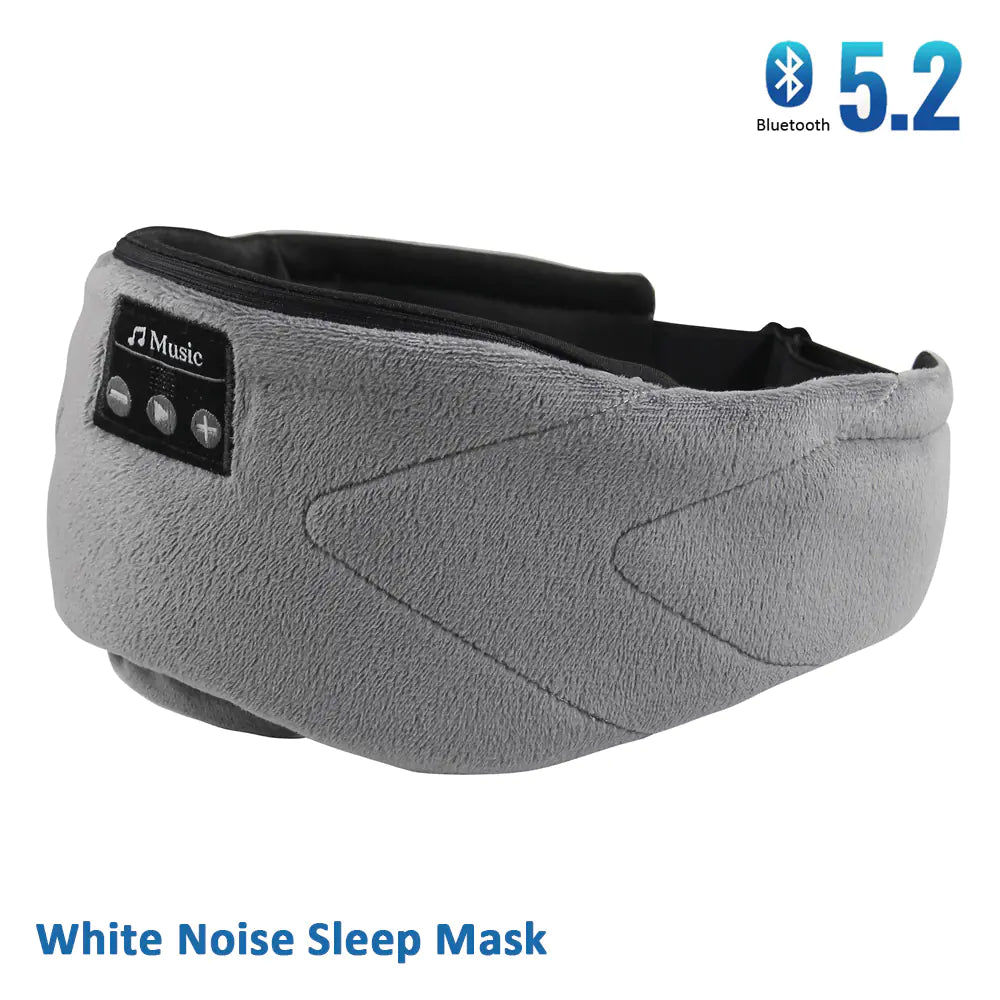 Bluetooth White Noise Sleep Eye Mask – 20 Sounds, Music & 100% Light Blocking