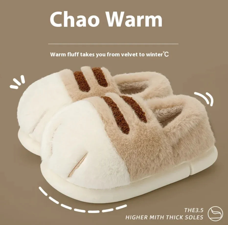 Cozy Velvet Lined Warm Slippers – Plush Indoor Comfort & Anti-Slip Design