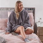 Hooded Women’s Warm Flannel Pajamas Blanket – Cozy Winter Lounge Wear