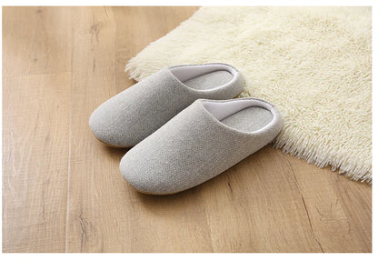 Men’s Cotton-Linen Indoor Slippers | Soft Lightweight Home Comfort