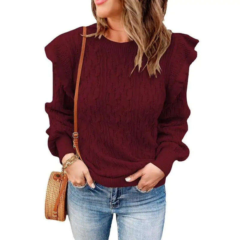 Thickened Solid Color Loose Women’s Sweater – Cozy & Stylish All-Season Wear