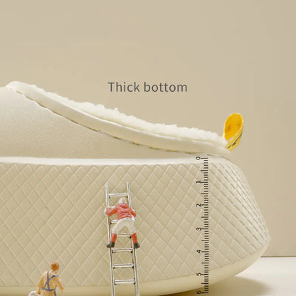 Waterproof Plush Cotton Slippers for Indoor Comfort