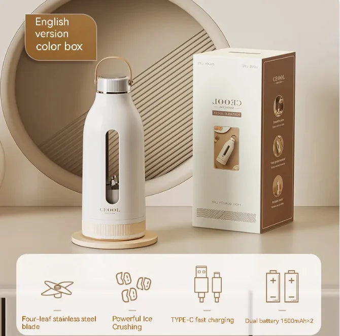 JuiceMaster Portable Electric Juicer – Rechargeable Blender for Smoothies & Juices