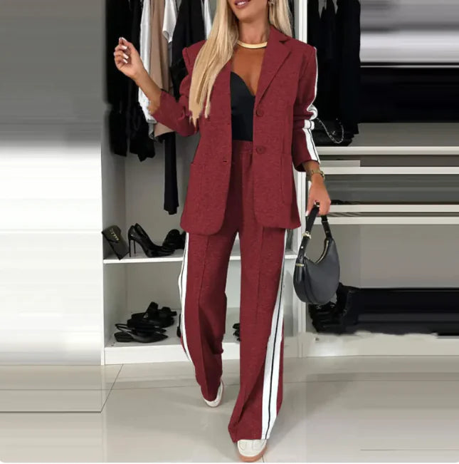 Seasonal Elegance Lapel Suit – Classic Autumn & Winter Long Sleeve Outfit