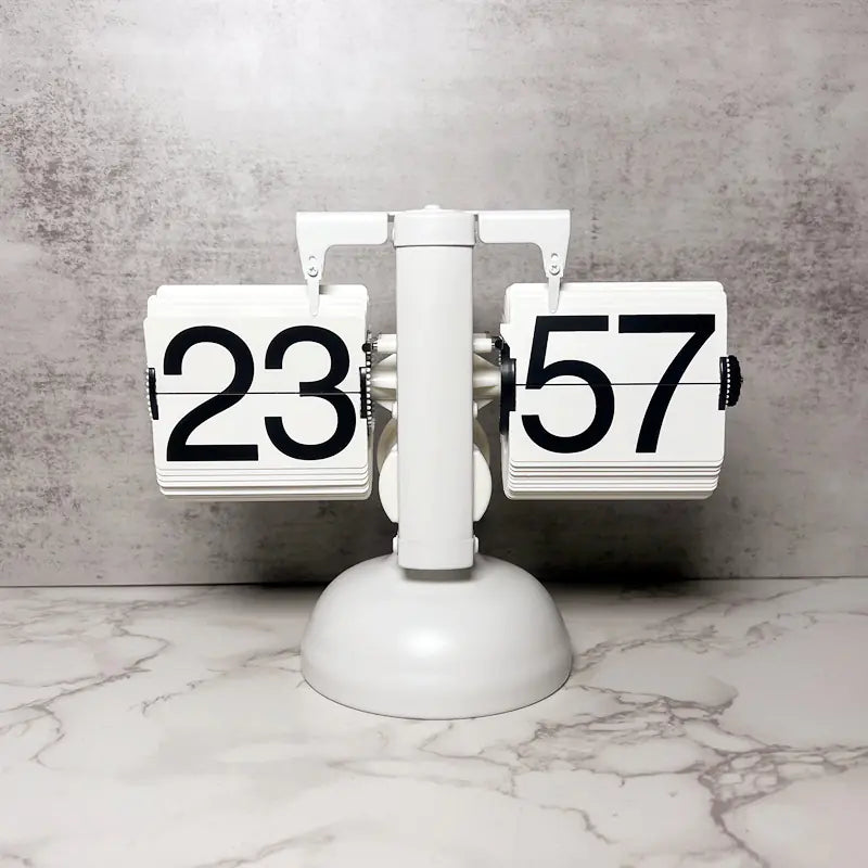 European Style Automatic Flip Clock – Retro Page-Flipping Timepiece for Home & Office