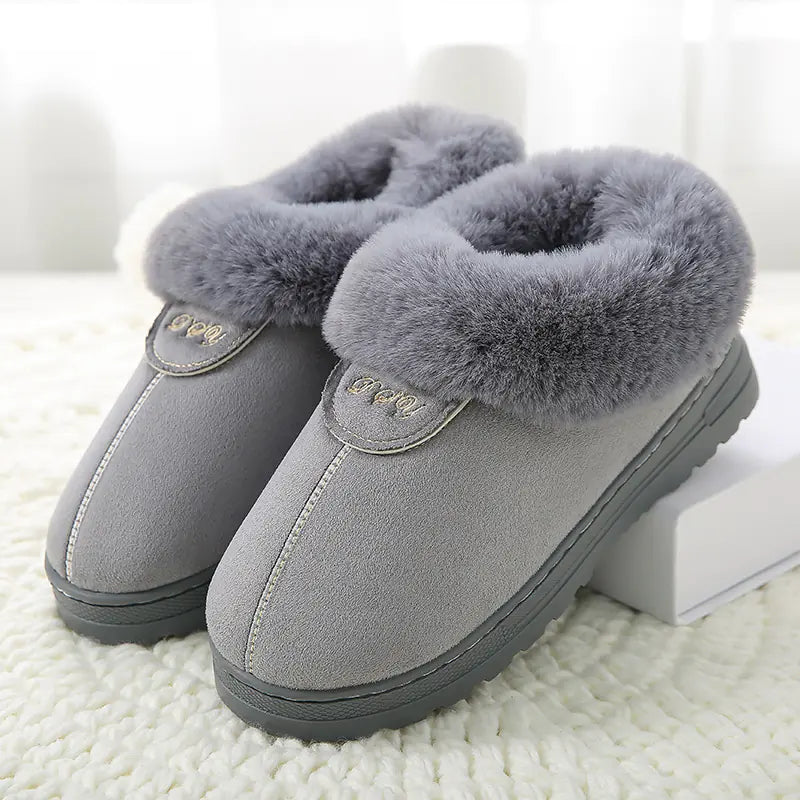 Thick-Soled Cotton Slippers | Warm Indoor Comfort