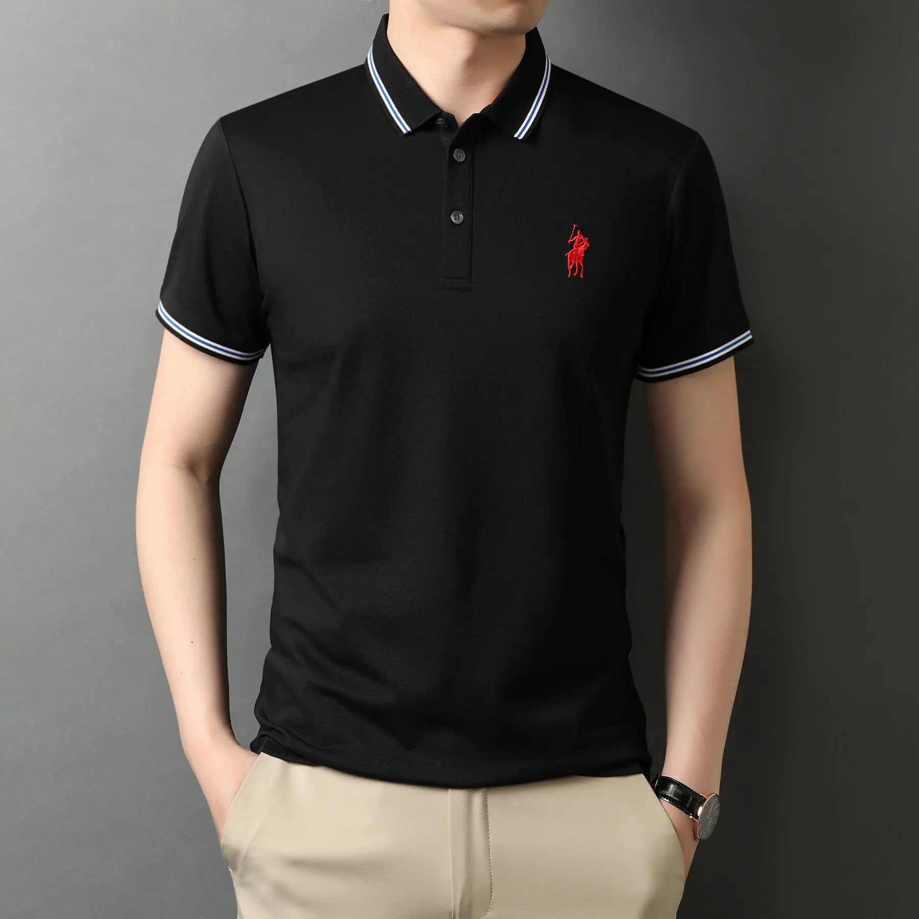 Yacht 2023 Summer Men's Short Sleeve Polo Shirt