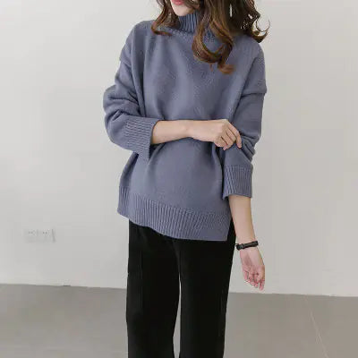 Winter Maternity Sweater - Korean Style Oversized Knit