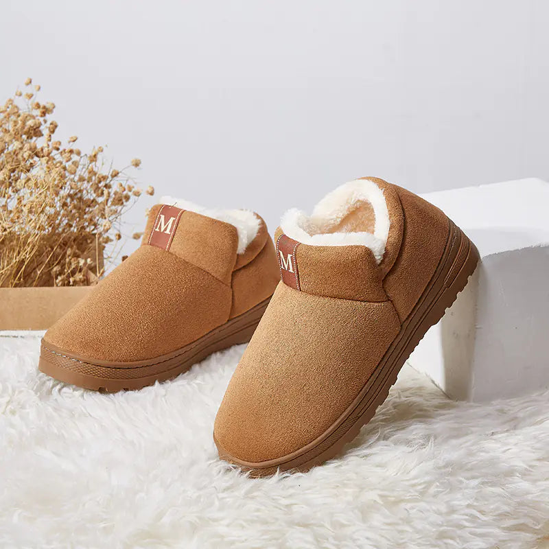 Unisex Furry Winter Slides | Warm Indoor Slippers