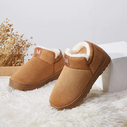 Unisex Furry Winter Slides | Warm Indoor Slippers