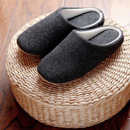 Men’s Cotton-Linen Indoor Slippers | Soft Lightweight Home Comfort