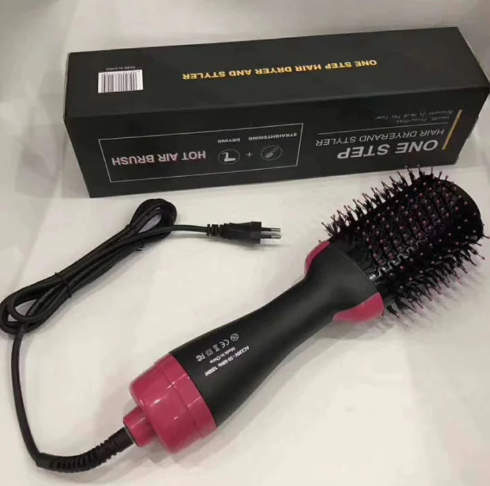 Multifunctional Hot Air Comb – 3-in-1 Hair Dryer, Curler & Straightener