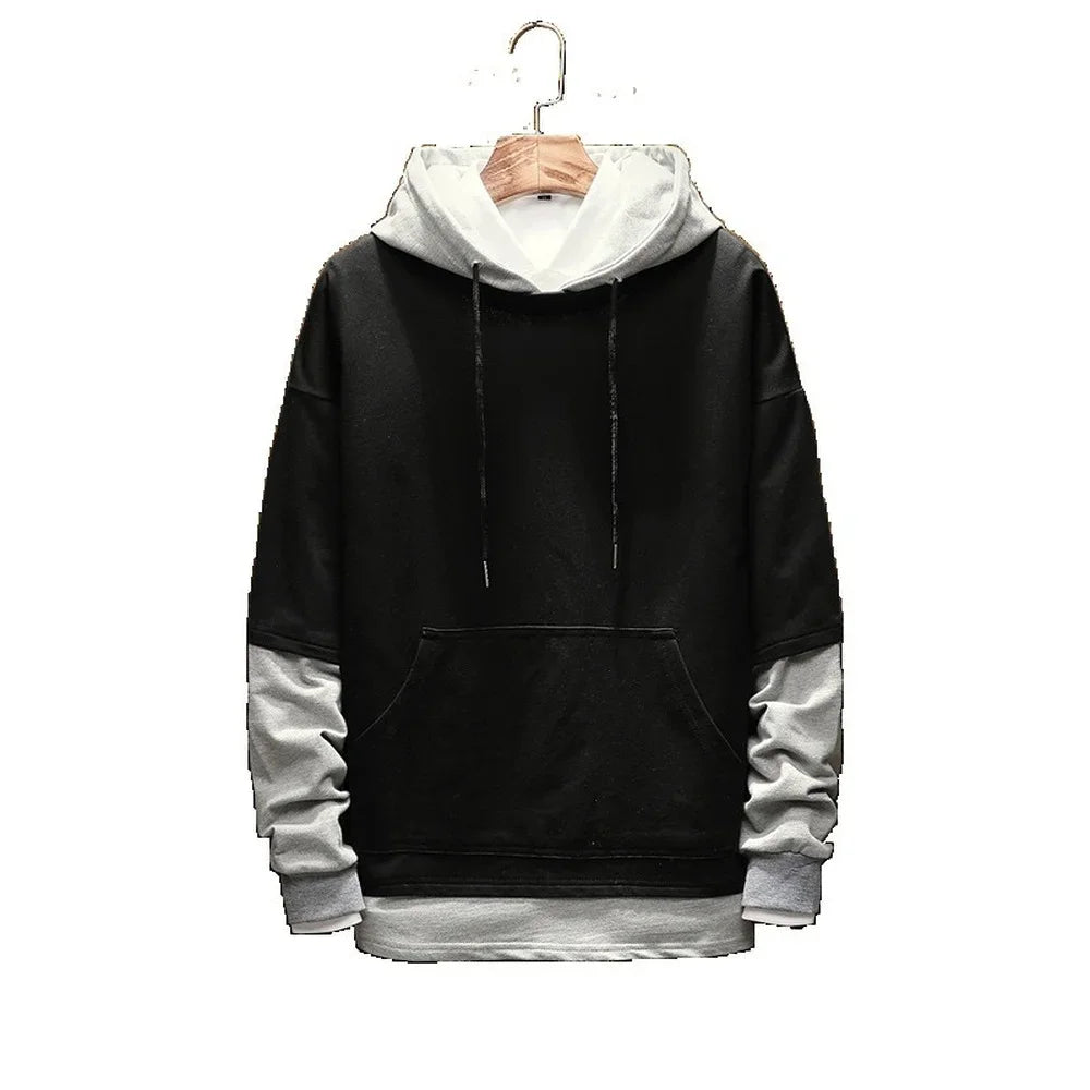 Punk Style Men’s Hoodies & Long Sleeve Shirts – Patchwork Casual Wear