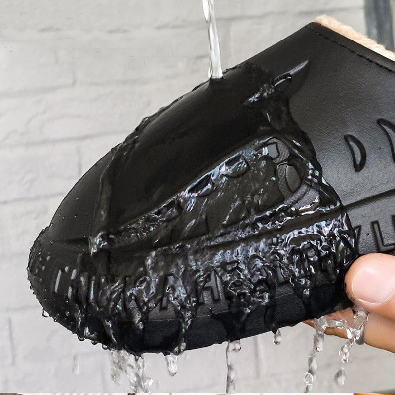 Unisex Wave-Design Plush Indoor Slippers | Soft Slip-On Home Comfort