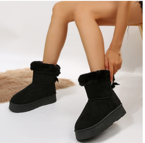 Suede-Style Warm Winter Slippers with Soft Lining
