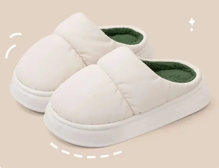 Women’s Waterproof Cotton Slippers | Soft Indoor Winter Use