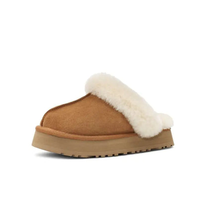Women’s Winter Plush Flat Slippers | Warm & Soft Indoor Comfort
